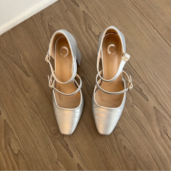 Cher clueless silver Mary Jane heels size 8.5 - Picture 4 of 11